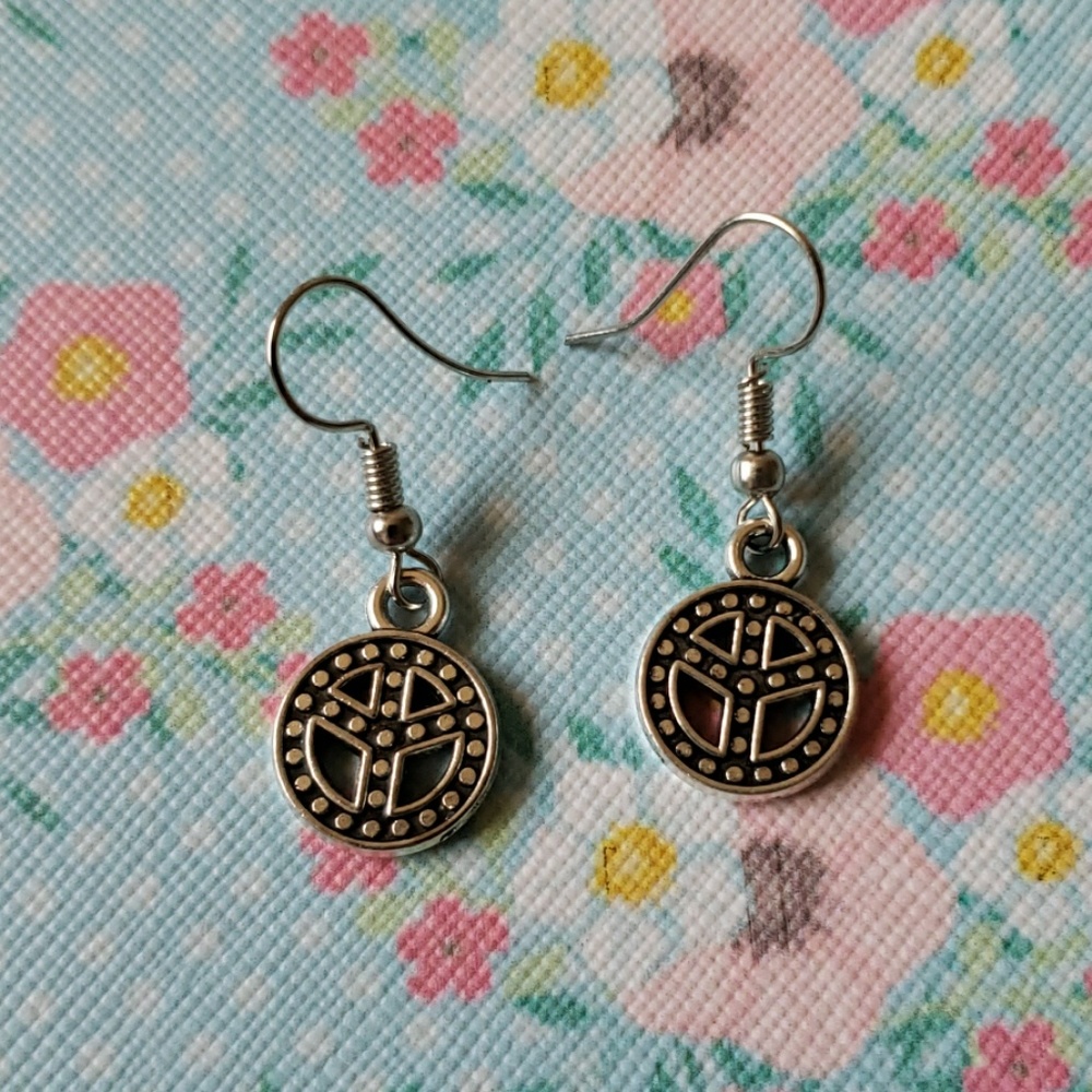 Peace sign earrings
